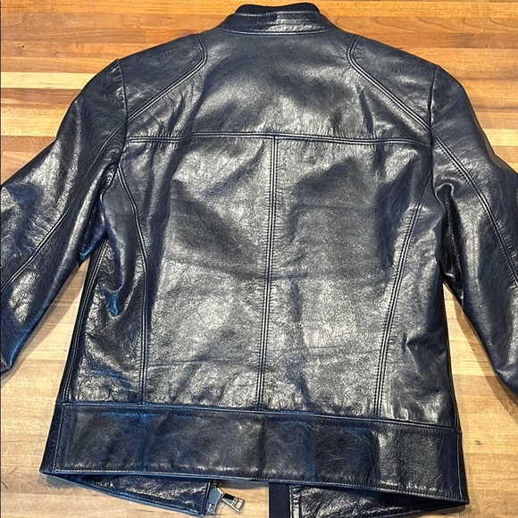 DOLCE & GABBANA Blue Leather Jacket - Picture 12 of 16